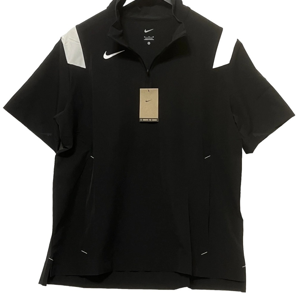 Nike Performance 1/4 Zip Short Sleeve Coaches Sideline‎ Sports Game Jacket Small